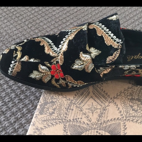 NEW Free People Brocade At ease Loafers New - Picture 3 of 5